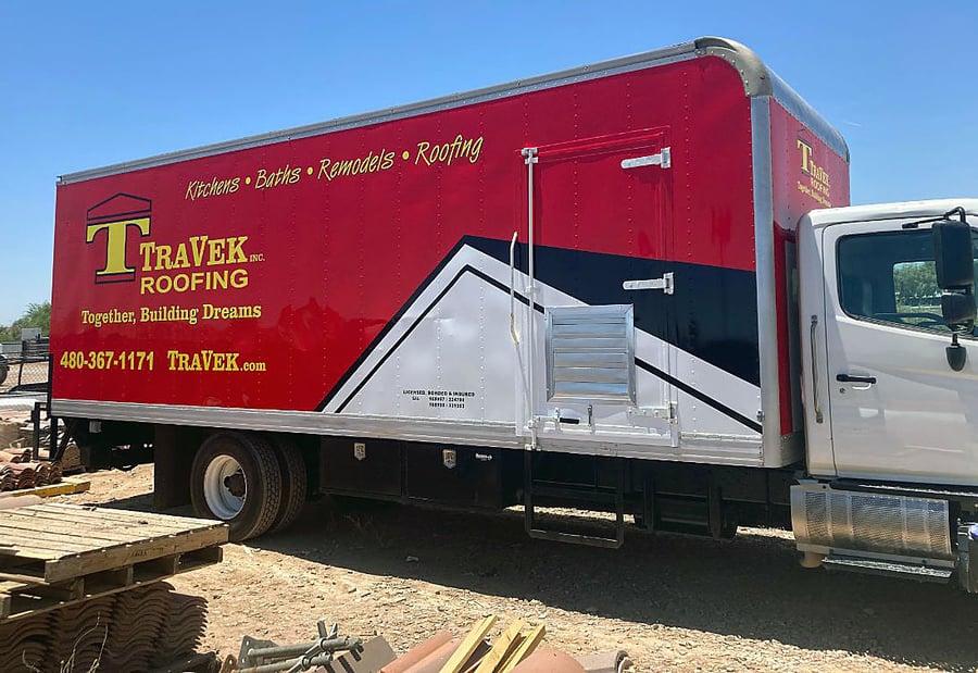 TraVek Roofing Truck