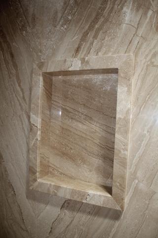 Marble Inset in Shower
