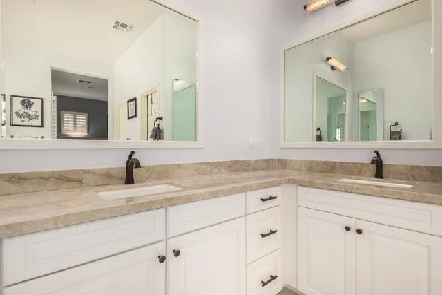 His & Hers Vanities in Master Bathroom