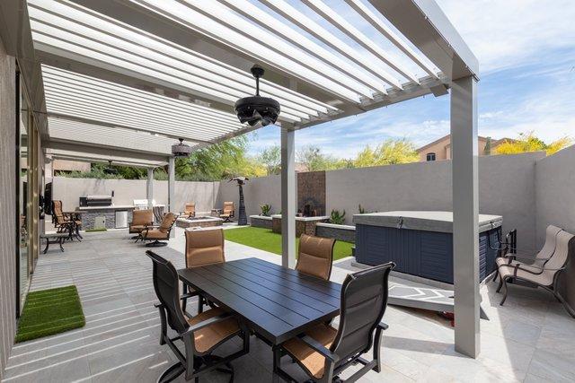 Beautiful Patio with Open Louvers