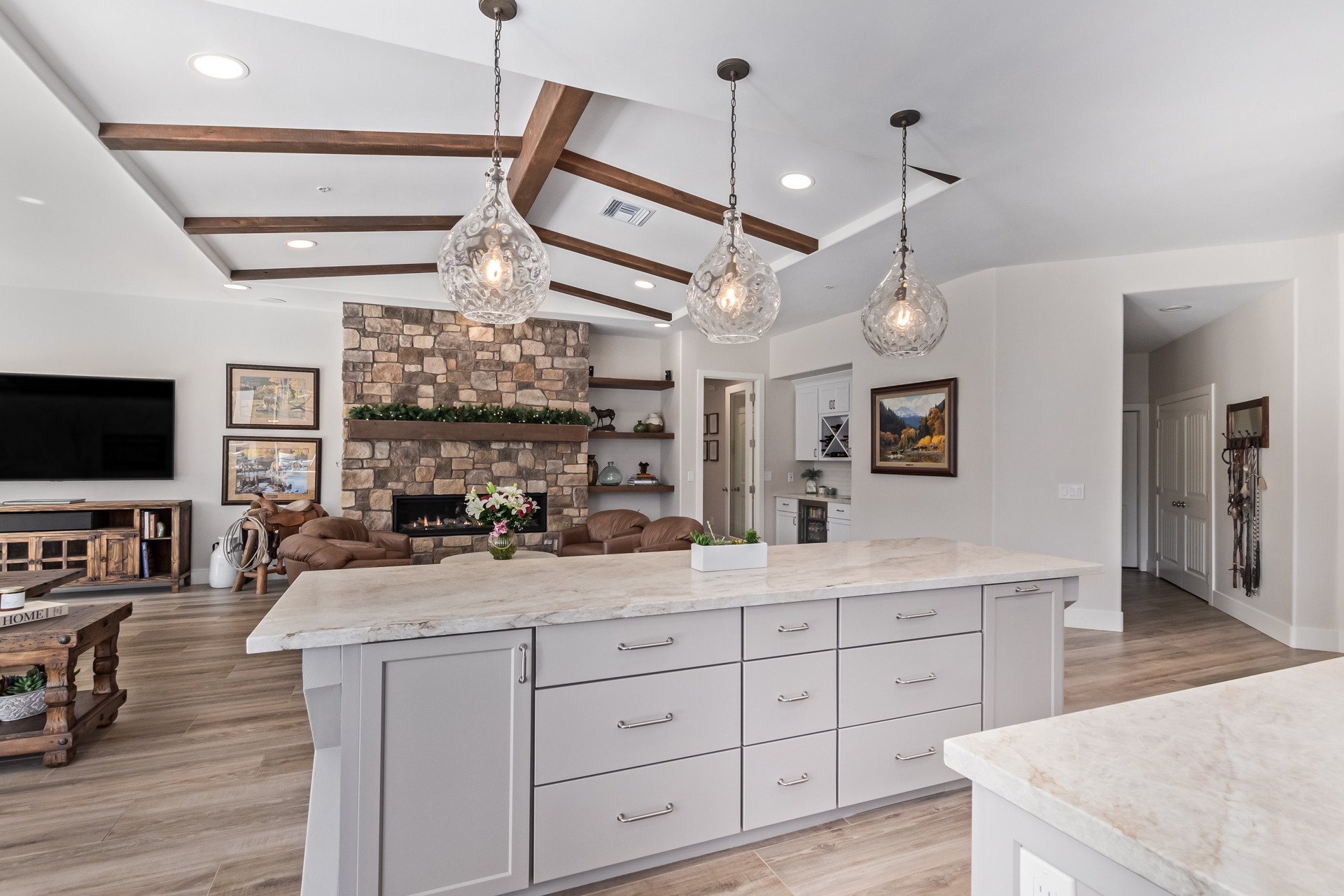 Quartzite kitchen countertops in Scottsdale home