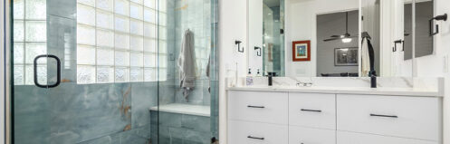 Blue coastal vibes bathroom in Scottsdale, AZ