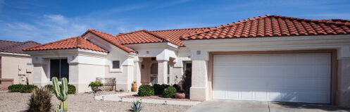 Beautiful house with a tile roof in Scottsdale, AZ