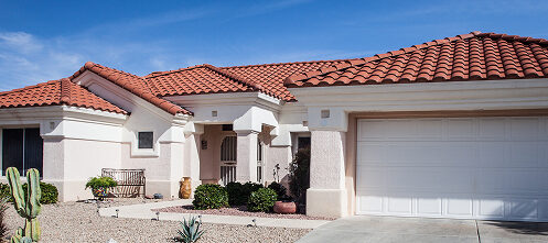 Beautiful house with a tile roof in Scottsdale, AZ