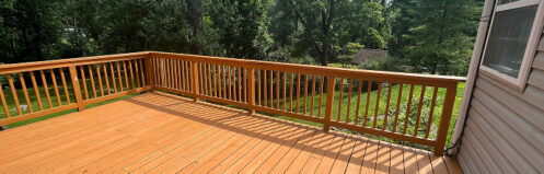 Large Wood deck on a nice day in Scottsdale, AZ
