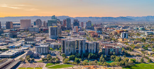Aerial view of the Phoenix Metro area