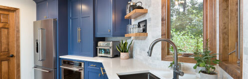 Beautiful blue kitchen in Scottsdale, AZ