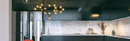 Beautiful Green modern renovated kitchen