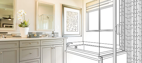 bathroom remodel illustration design